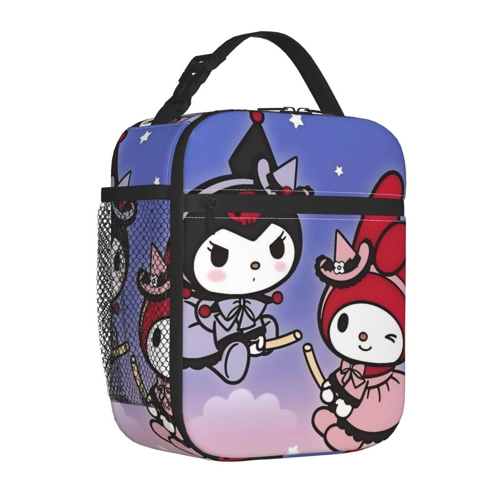 Animated Pattern Children'S Meal Bag Student Portable Lunch Bag Full Print Square Picnic D System