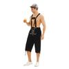 Men's Bavarian Oktoberfest Lederhosen with Plaid Shirt - Plus Size Available