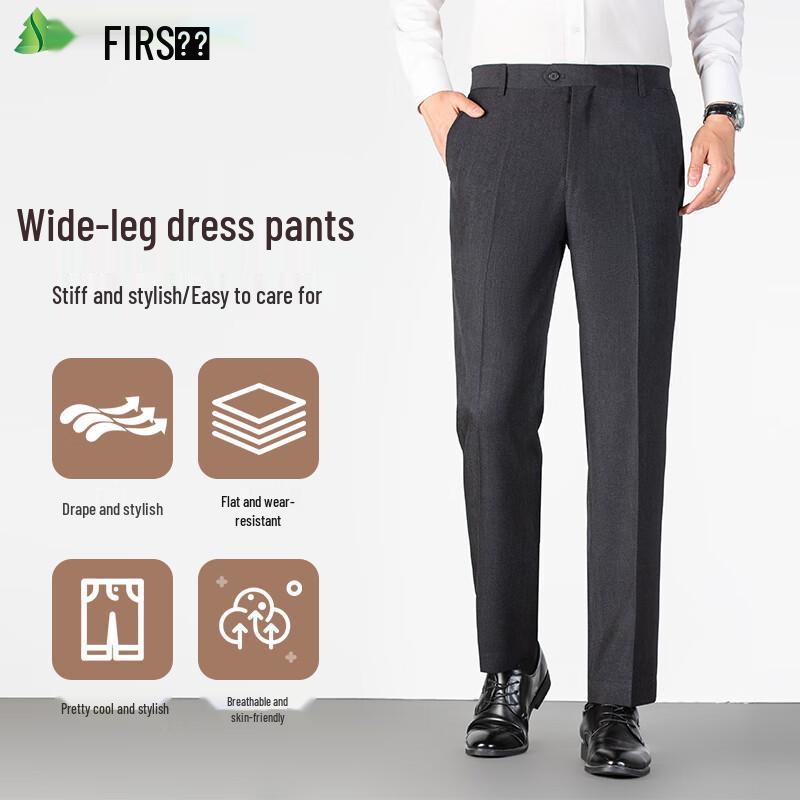 

Shanshan Men s Non-Iron Business Straight-Leg Pants 35