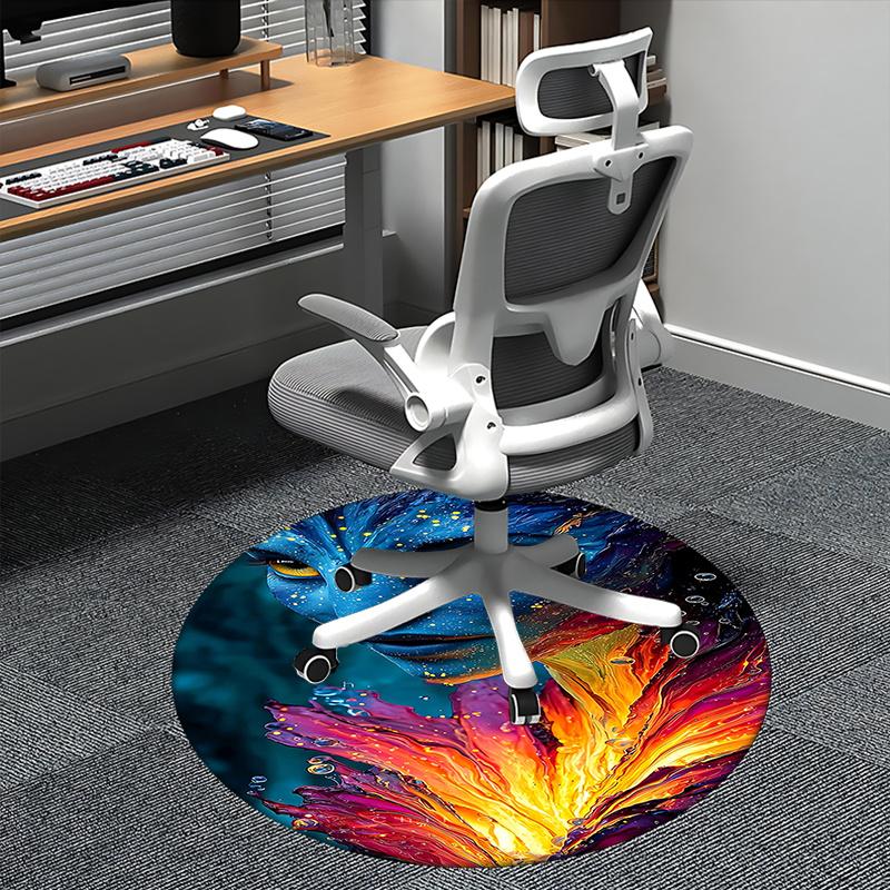 

Colorful Avatar Chair Mat Round Carpet for Home Decor, Office Use, Gift Idea Suitable for Bedroom, Living Room, s0194b 80cm by 80cm