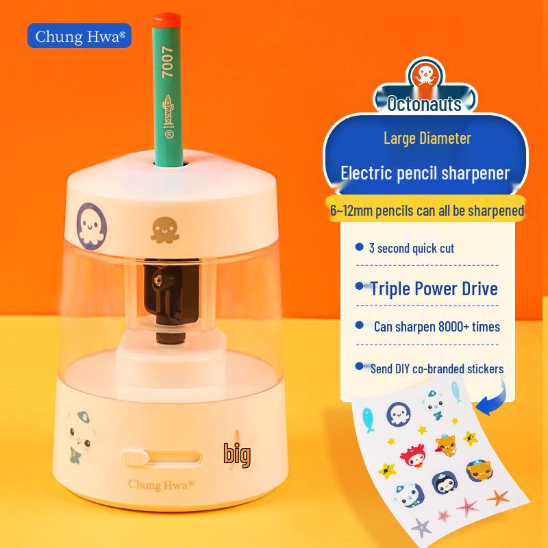 The Octonauts ChungHwa Large Caliber Automatic Pencil Sharpener for Thick Pencils