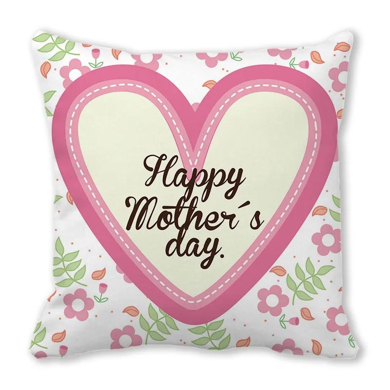 

Love pattern cushion cover Happy Mother s Day Pillow Case Home Decorative Pillowcases Love Letter Throw Pillow cover 45x45cm 12x12Inch