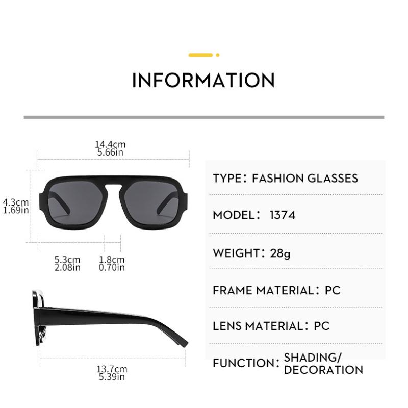 Women's sunglasses, single-beam square-frame sunglasses, men's and women's driving sunglasses