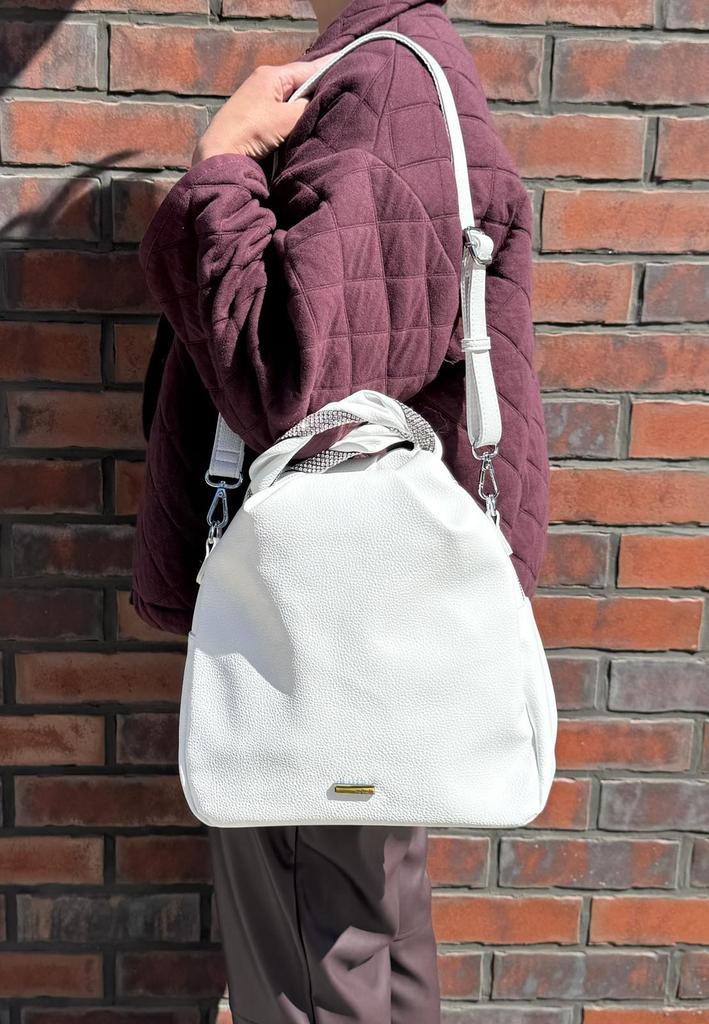 Damen-Rucksacktasche Safenta 6213 milchige Öko-Leder