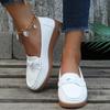 Large size single shoes women's summer new fashion retro style woven one-pedal women's shoes