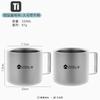Titanium Double Wall Insulated Coffee Cup 100ml 220ml Portable Travel Camping Mug Outdoor Hiking Office Home Use