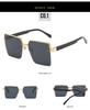 2022 Spring European & American Celebrity Square Frame Sunglasses - Milan Fashion Half-Frame