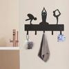 Metal Wall Mounted Hooks Yoga Body Shape Multi-purpose Clothes Key Storage Household Yoga Wall Hooks Metal Shape Multi-purpose