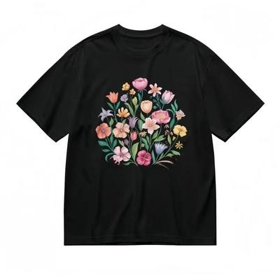2025 New Autumn and Winter High-quality Animal Printing T-shirt Men's Women's Cotton Round Neck Fashionable Breathable T-shirt