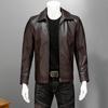 Sheepskin is really good leather men's leather jacket business casual slim fit leather jacket