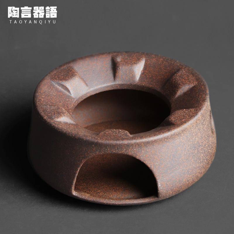 Jingdezhen Keramikschlamm Teewärmer Halter Kerzenheizung Ofen Wasserkocher Ständer Kochendes Wasser Kohleofen Chinesisches Teeservice black