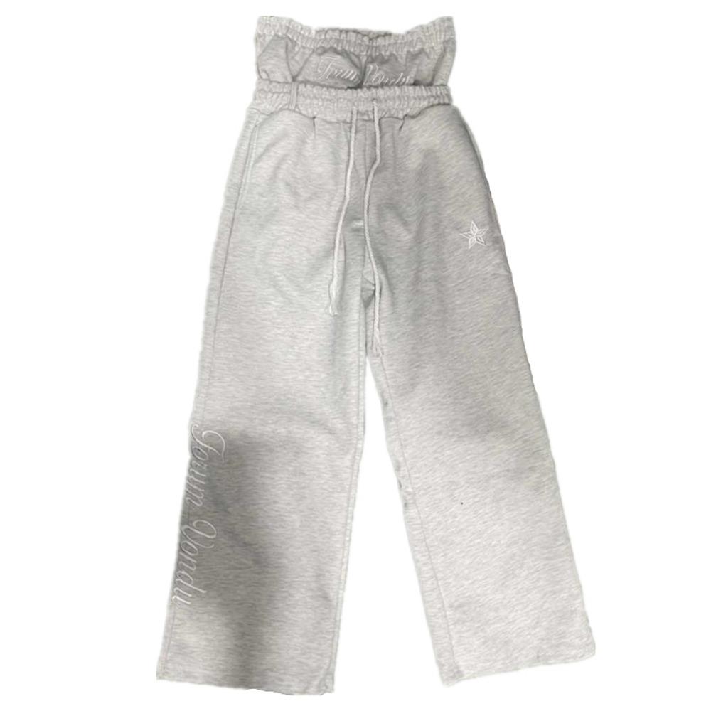 Y2K Herre Joggebukser Gotisk Trendy Dobbel Midje Unisex Joggebukser Hip Hop Amerikansk Stil Retro High Street Casual Treningsbukser