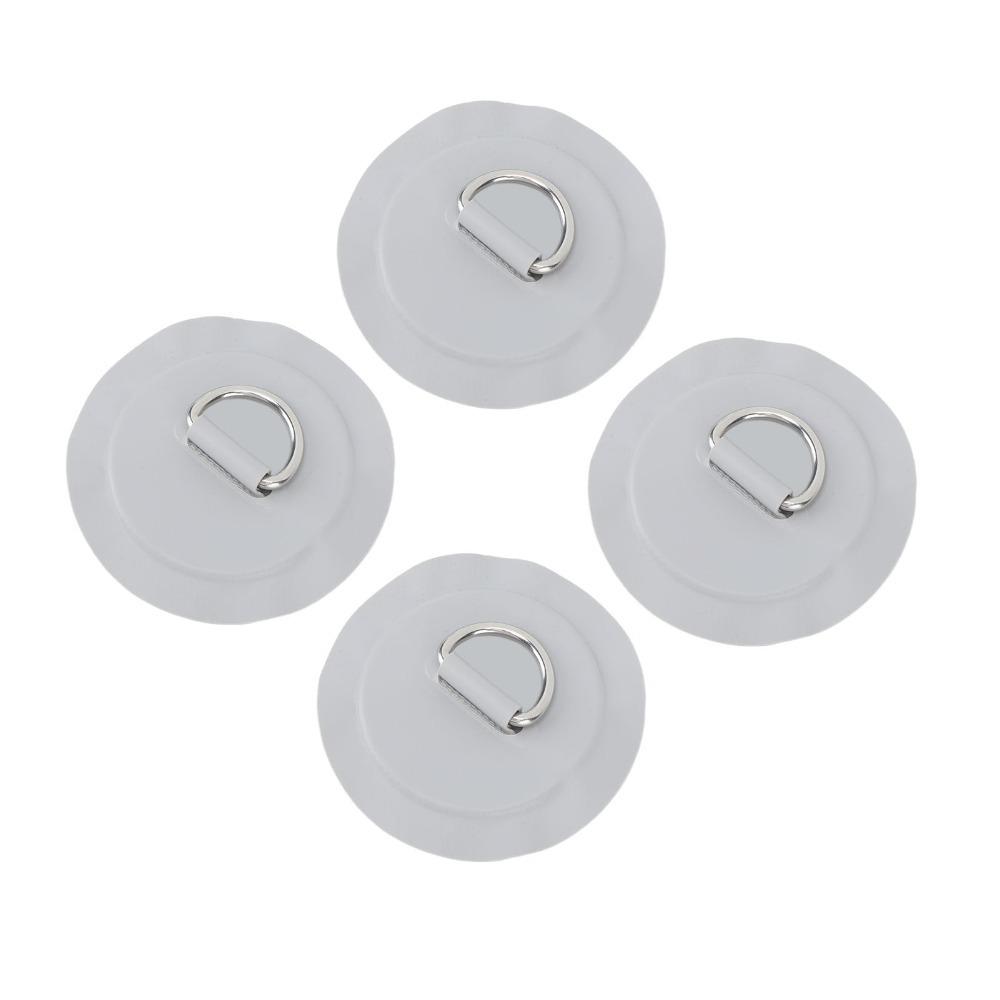 4PCS Round PVC Patch Lightweight Kayak D Ring D Ring Patch for Surfboard Stand Up Paddleboard