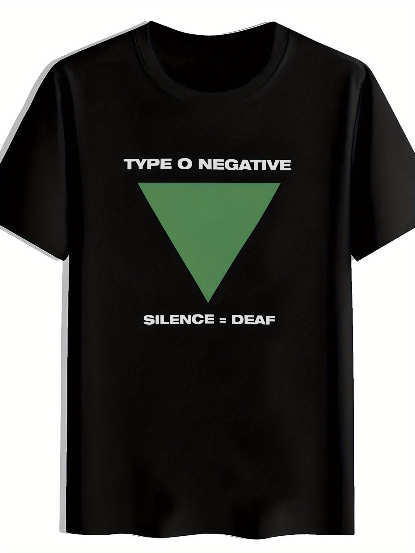 Vintage Rock Band Graphic T-shirt - TYPE O NEGATIVE SILENCE=DEAF Print S