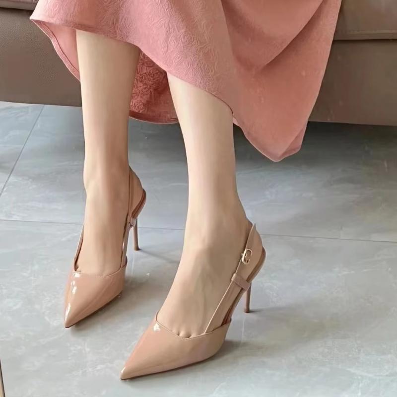 Women's new summer nude sexy pointed stiletto sandals niche design celebrity temperament casual comfortable wedding high heels