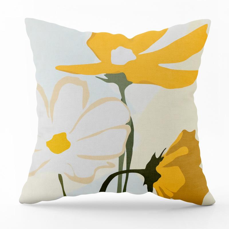 Abstract Plant Print Pattern Square Cushion Pillowcase For Home Living Room Sofa Bedroom Decoration Throw Pillow