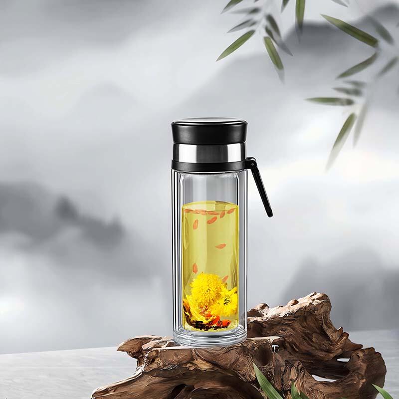 Shuanghan Insulated Double-Layer Borosilicate Glass Cup