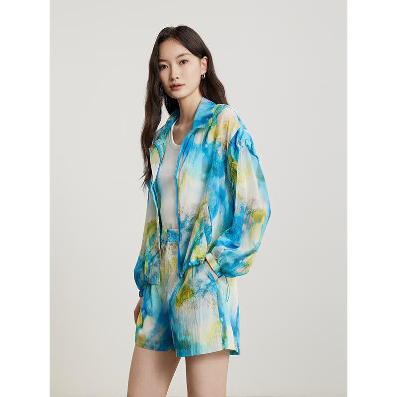 Gejin Summer Colorblock Long-Sleeve Commuter Jacket M