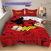 3pcs Wonder Woman Bedding Set, Soft Polyester Duvet Cover and Pillowcases Machine Washable Seasons All Suitable & Guest Room Decor250
