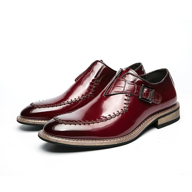 Large size breathable pointed trend leather shoes business dress men's leather shoes microfiber leather soft sole men's shoes 2025