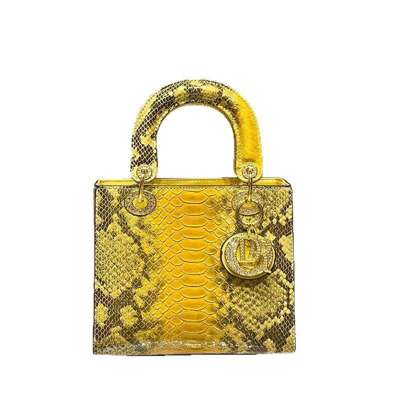 Echtes Python-Druckleder Damen Umhängetasche - 2025 Crossbody Mode Handtasche