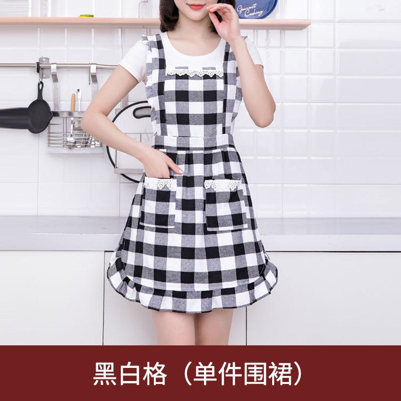 Canvas cotton apron kitchen cafe strap pure cotton women s foreign style cooking overalls