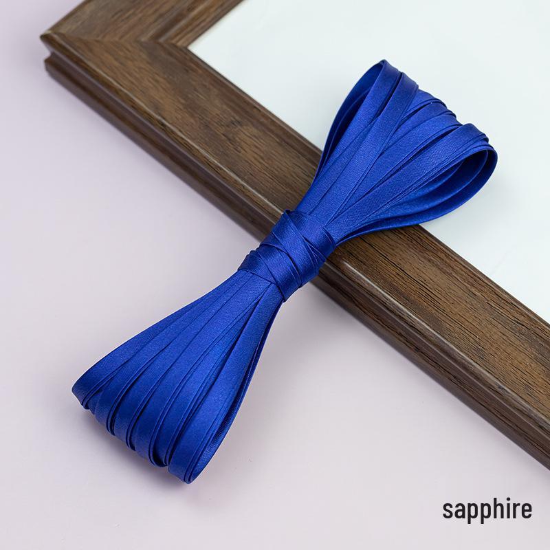 Hengmeihe Satin Cheongsam Paspelband - 0,6 cm Bügelfreie Saumeinfassung für Bekleidungszubehör