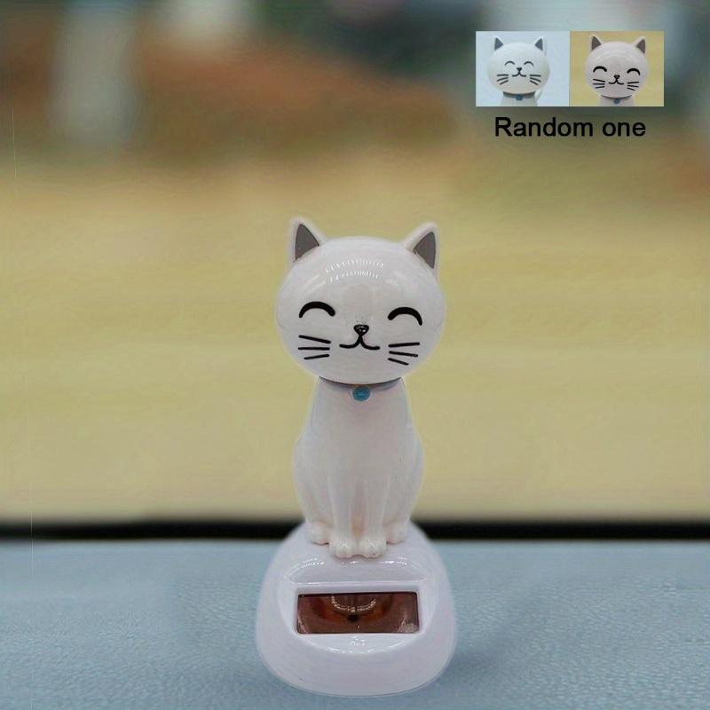 Car Decoration Solar Energy Decoration Shaking Head Doll Cartoon Cat Shape Decoration Gift Creative Interior Automotive Products