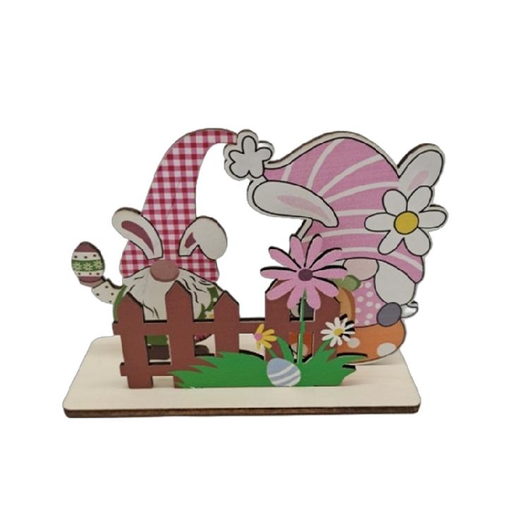 Artistic Wood Spring Rabbit Figure Rabbit Figurine For Enthusiasts Of All Ages And Space Spring Themed Sculpture