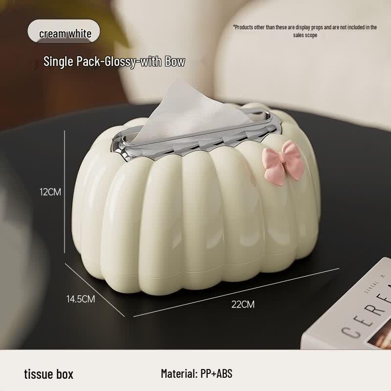 Jikemi Pumpkin Flocked Tissue Box