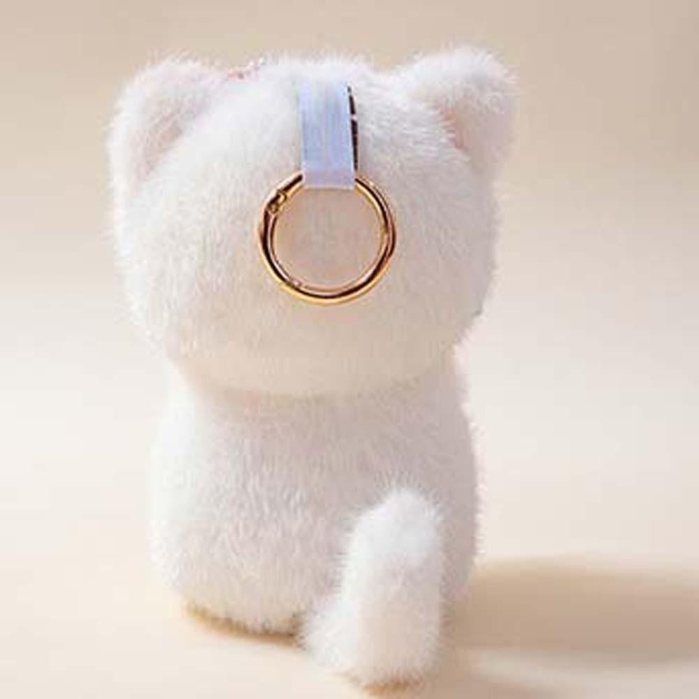Soft Cute Cat Keychain Small Comfort Stuffed Animal Kawaii Glasses Key Ring  Daily Accessories
