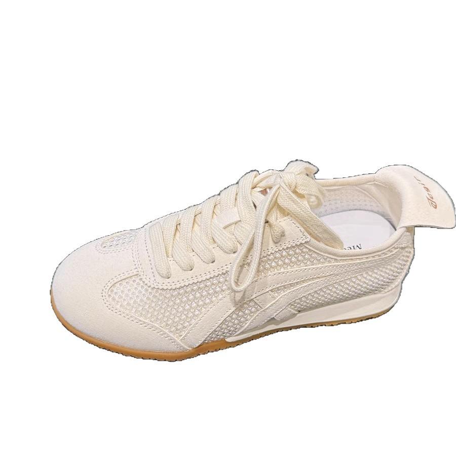 Retro Mesh Casual Moral Training Shoes Women's Summer 2025 New Fashionable Versatile Lace-up Non-slip and Lightweight Forrest Gump Shoes