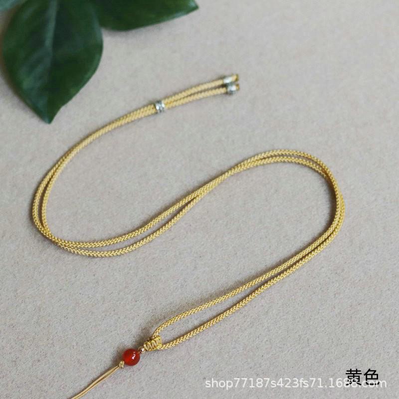 Amber Jade Crystal Pendant Necklace Lanyard жёлтый