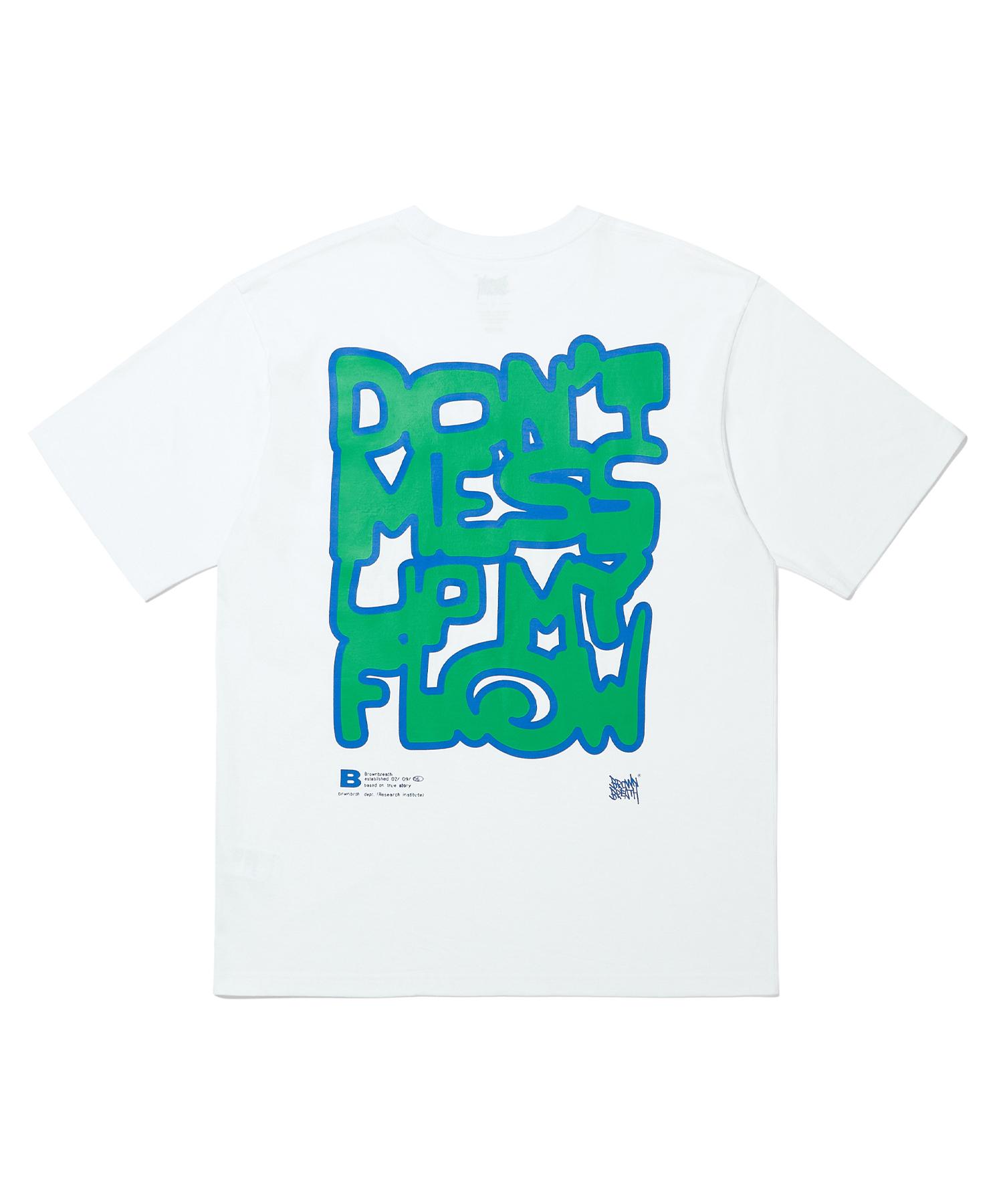 Коричневая футболка Bless Dont Mess - Белая White/L