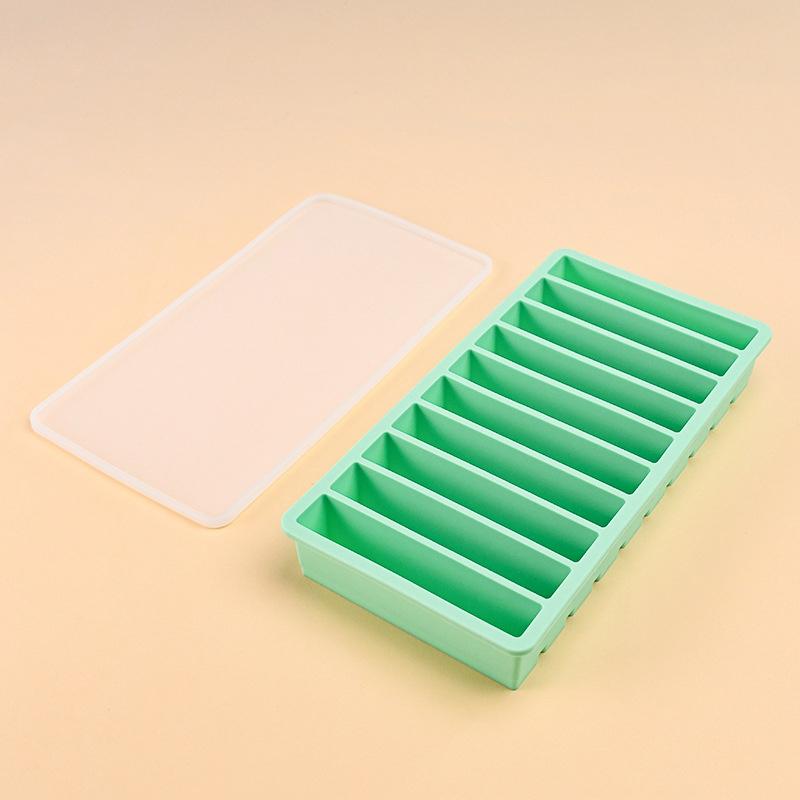 Jätteförvaring för mat måltid sås med lock silikon frysbrickor extra stor soppa is 6/10 kuber bricka mat frysformar