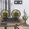 12V Portable 360° Rotation Dual Head Car Cooling Air Cooler Fan 3 Speed Remote
