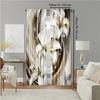 2Pcs Flower Window Curtains For Living Room Dining Room Study Office Window Treatment Home Decor Design For Privacy
