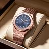 Men's Fashion Analog Quartz Wristwatch Octagonal Bezel Stainless Steel Band Calendar Dial Casual Dress Watch for Men