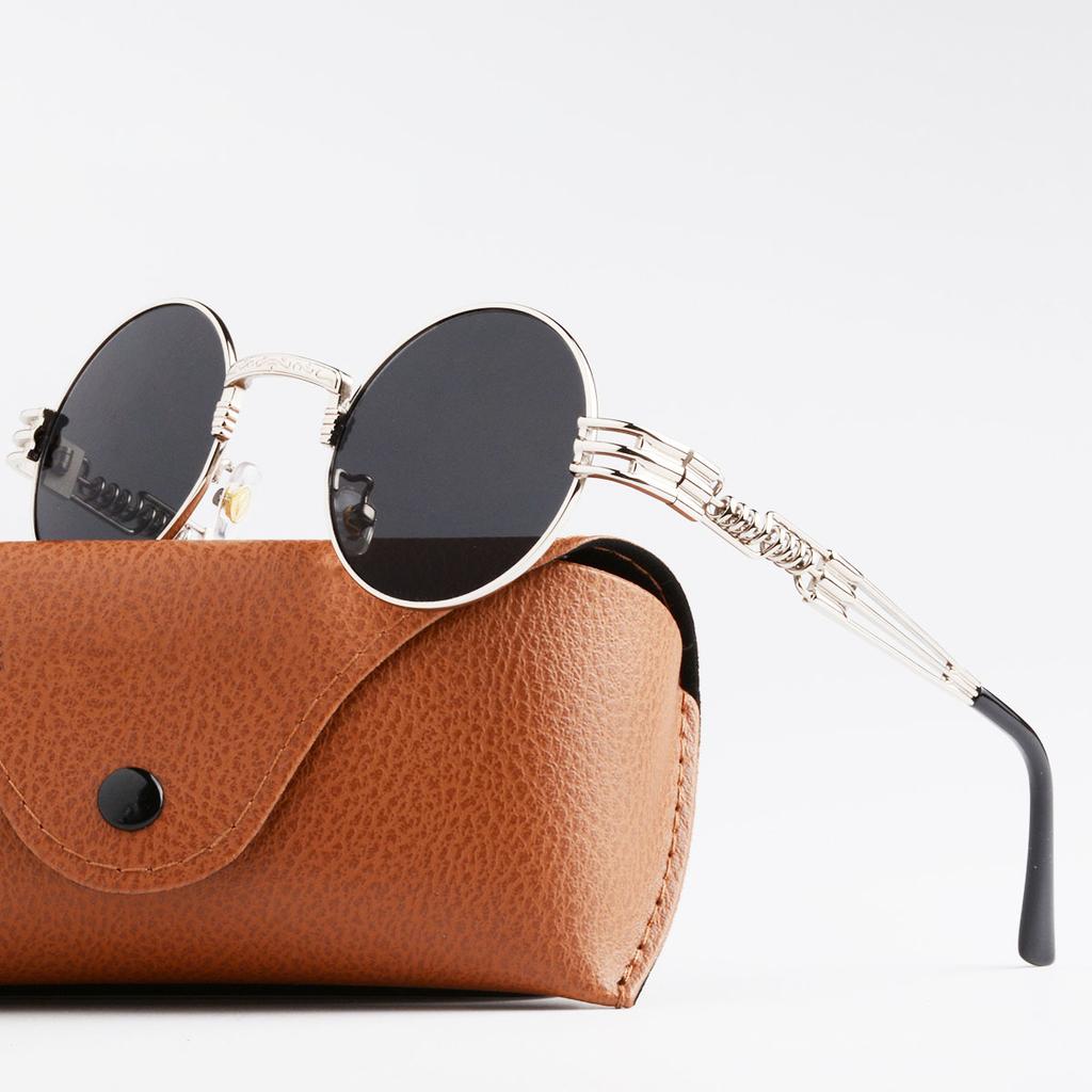 Fashion Round Sunglasses Women Retro Trend Punk Metal Sun Glasses High Quality Classic Men Luxury Brand Eyewear Uv400 Goggles