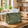 1pc Botanical Tissue Box, Butterfly Flowers Perfect for Outdoor Gatherings, Daily Desktop Use, And Suitable for Bedrooms, Living Rooms, And Cars, Serv
