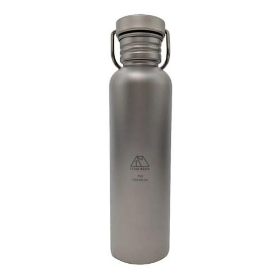 TITAN MANIA Water Bottle Mug Titanium 500ml 600ml 750ml Lightweight Direct Fire Drinking Wide Mouth Bicycle