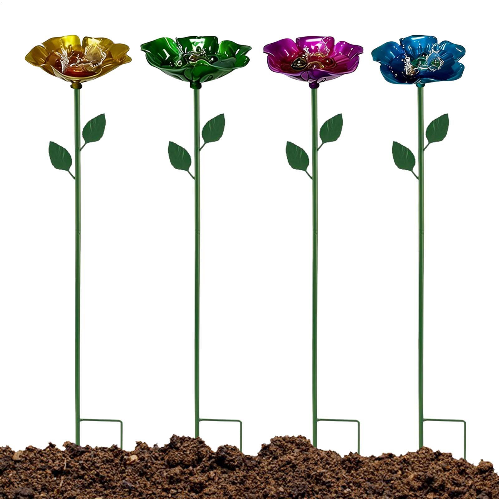 

Butterfly Feeder Metal Flower Waterer 4-Piece Bee Water Feeder for Outdoor for Pathway Backyard Farm Patio Lawn Driveway Balcony China Mainland