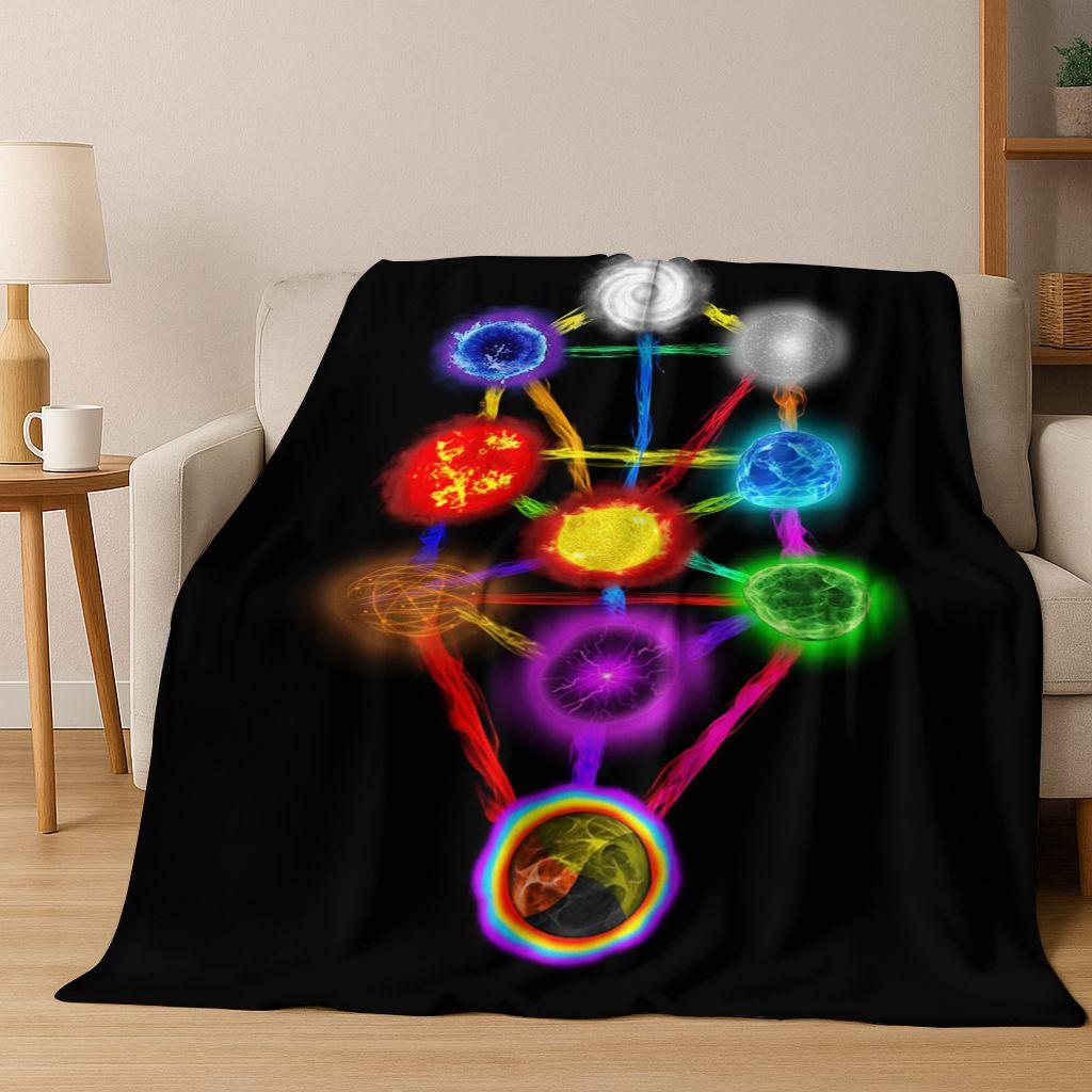 Bohemia Yoga chakra Mandala Spirit Meditation Flannel Blanket,Cozy Soft Throw Blanket for Home Bedroom Bed Sofa Cover Gift Kid