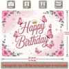 Party Backdrop Pink Flat Butterflies Roses Events Wedding Coming Ceremony Four Event Backdrop Decoration Front Door Decor