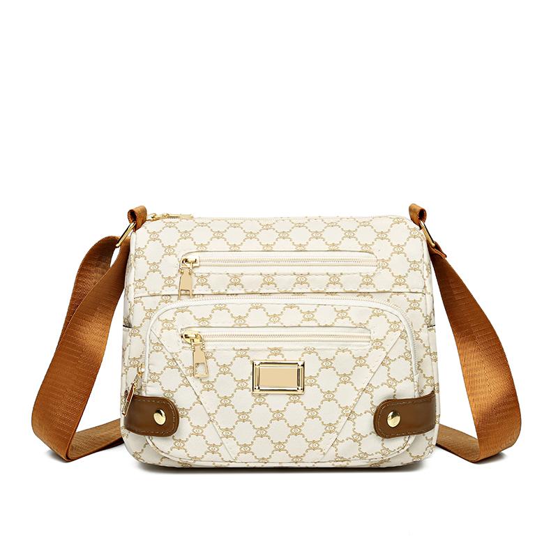 

Женская маленькая квадратная сумка через плечо, нейлоновая сумка через плечо бежевый