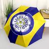 1 PC Automatic Folding Umbrella - Leeds Football Club Pattern Portable Foldable Design With 8 Ribs Christmas Birthday Gifts