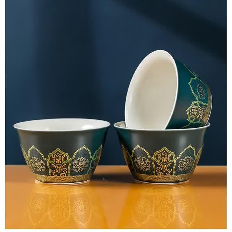 Portable Ceramic Travel Kung Fu Tea Set with Leather Bag