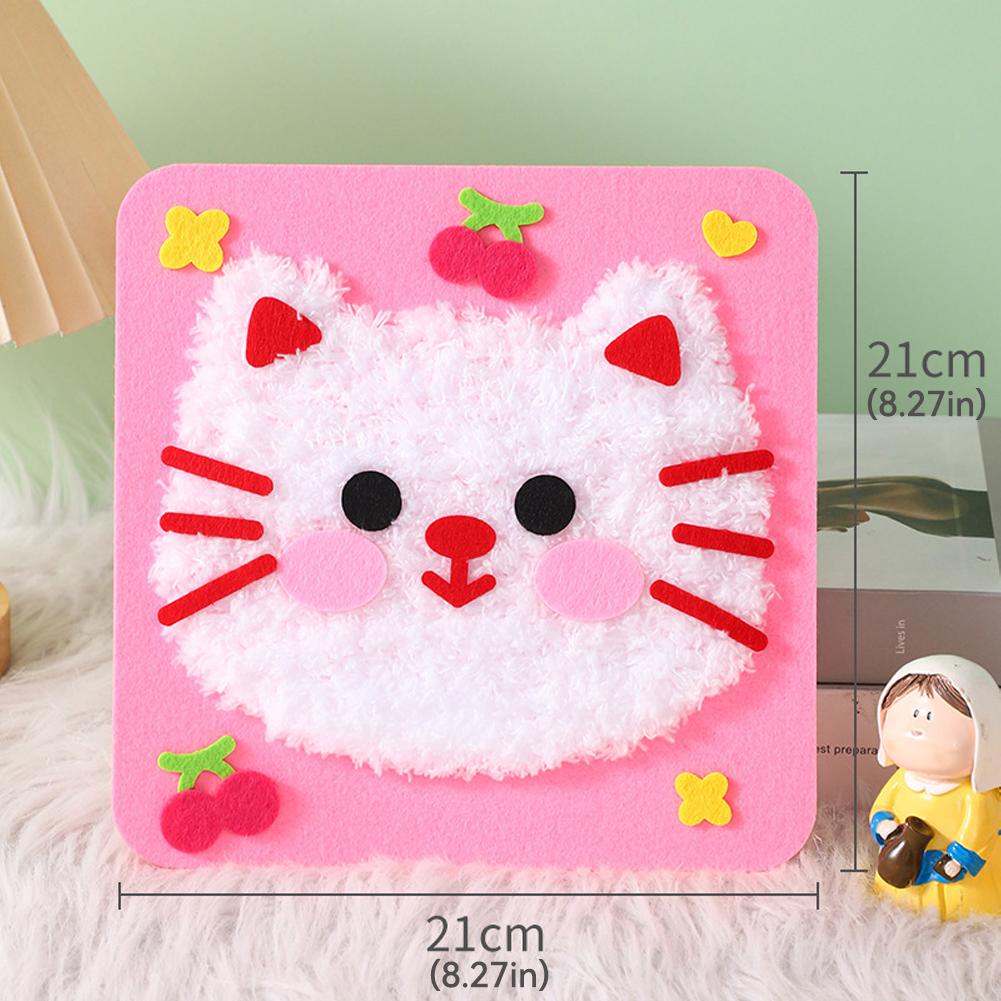 Neužbaigtas mielas „pasidaryk pats“ vilnos veltinio rinkinys, animacinis gyvūnas, rankdarbiai, veltinio adata rinkinys, adatai, medžiagų paketas vaikams, pradedantiesiems, dovana