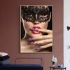 Fashion Masked Woman Model Beauty Makeup Nail Art Poster Abstract Art Painting Wall Picture Home Bedroom Decoration HD Print