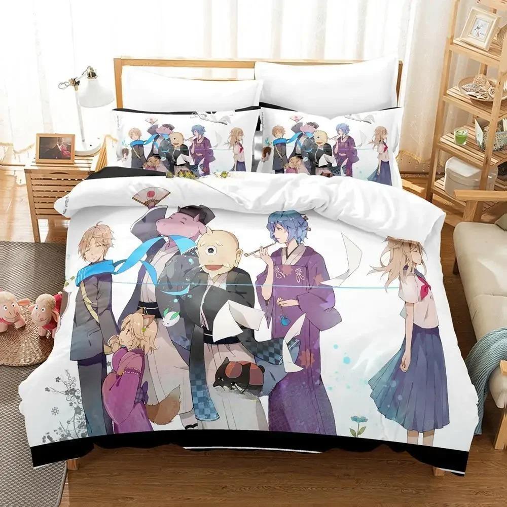 New Natsume's Book of Friends Bedding Set Single Twin Full Queen King Size Bed Set Adult Kid Bedroom Duvet Cover Sets Anime Bed